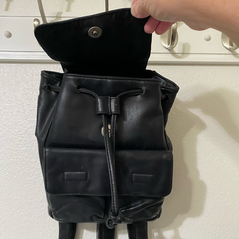 Genuine Leather Mini Backpack - Picture 3 of 15